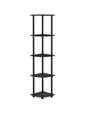 5 tier corner shelf storage unit small space display rack bookcase organizer
